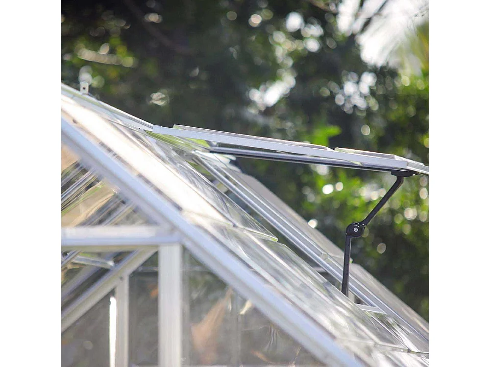 Serre de jardin en aluminium argent et polycarbonate Harmony 4.6m²