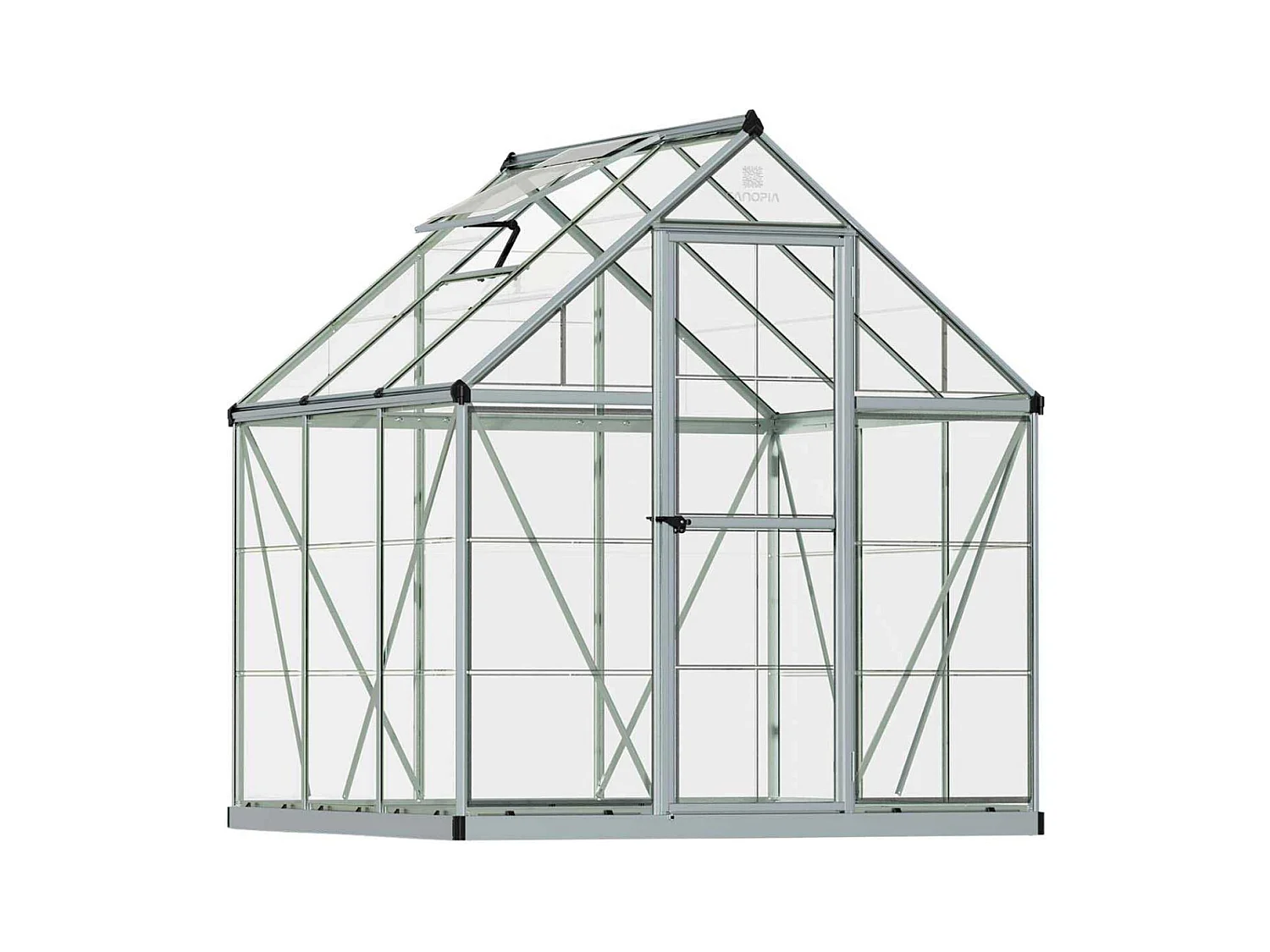 Serre de jardin en aluminium argent et polycarbonate Harmony 3.4m²