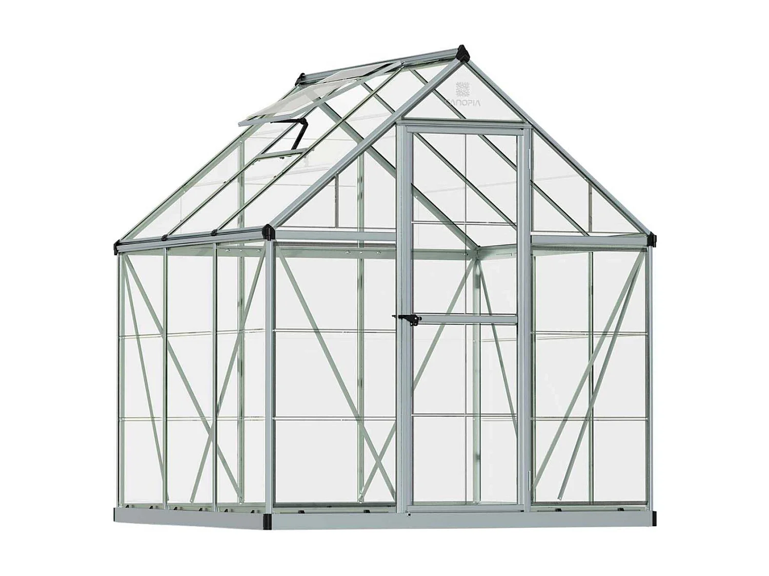 Serre de jardin en aluminium argent et polycarbonate Harmony 3.4m²