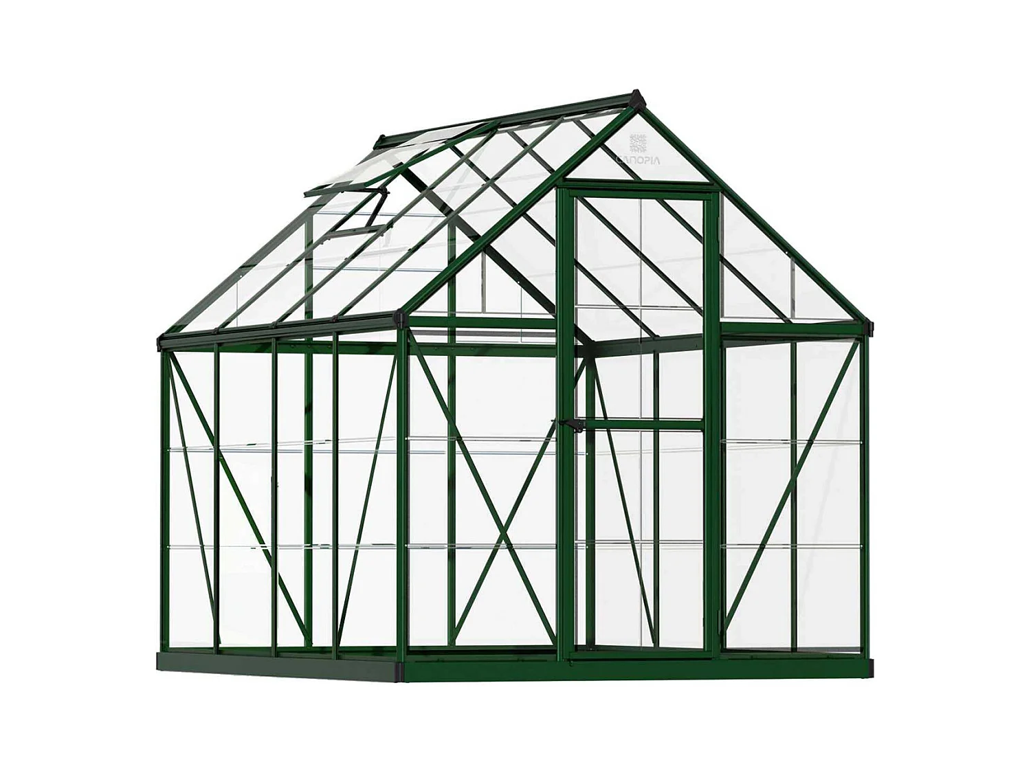 Serre de jardin en aluminium vert et polycarbonate Harmony 4.6m²