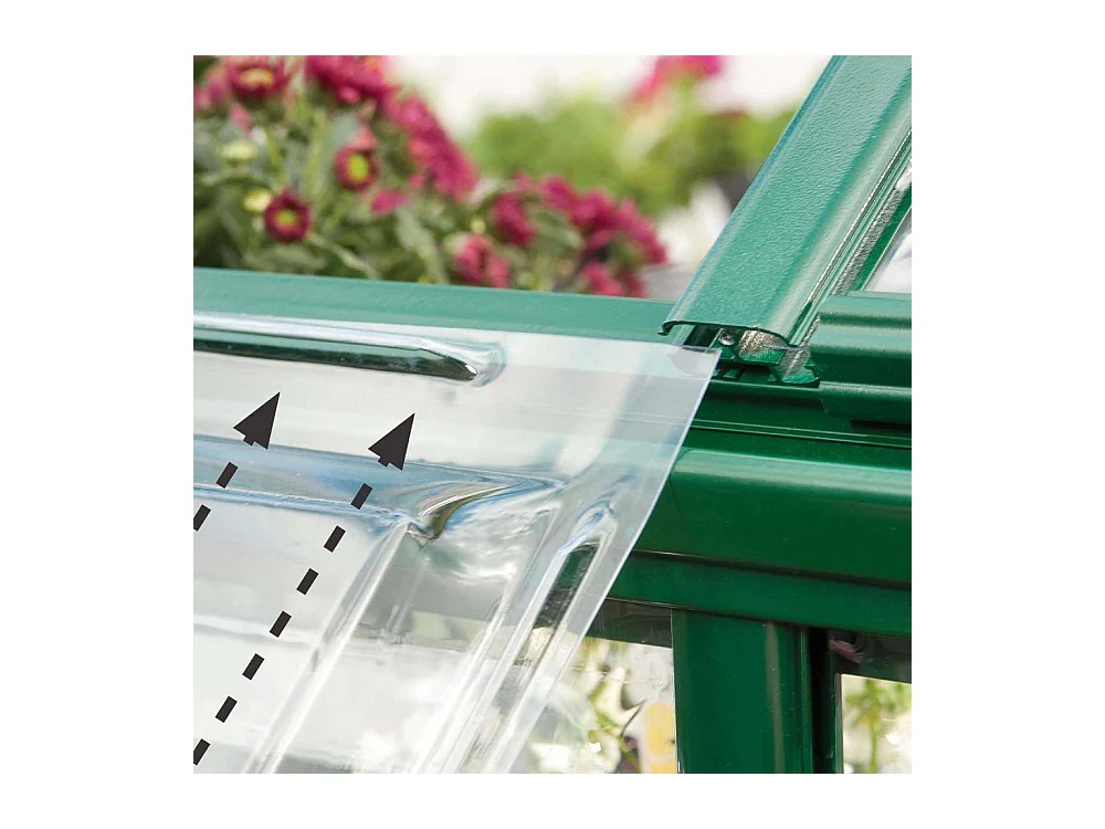 Serre de jardin en aluminium vert et polycarbonate Harmony 4.6m²