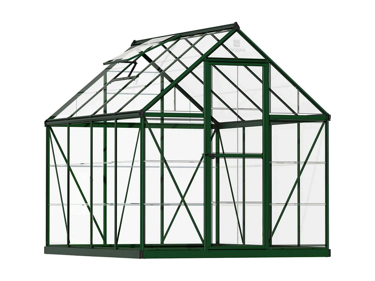 Serre de jardin en aluminium vert et polycarbonate Harmony 4.6m²