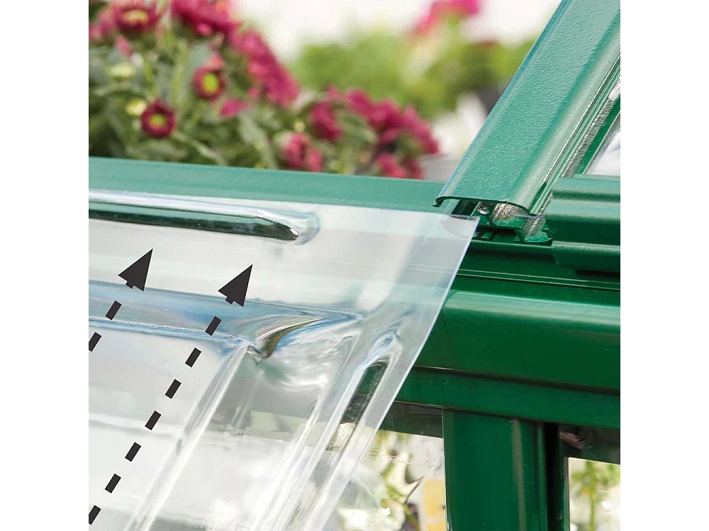 Serre de jardin en aluminium vert et polycarbonate Harmony 4.6m²