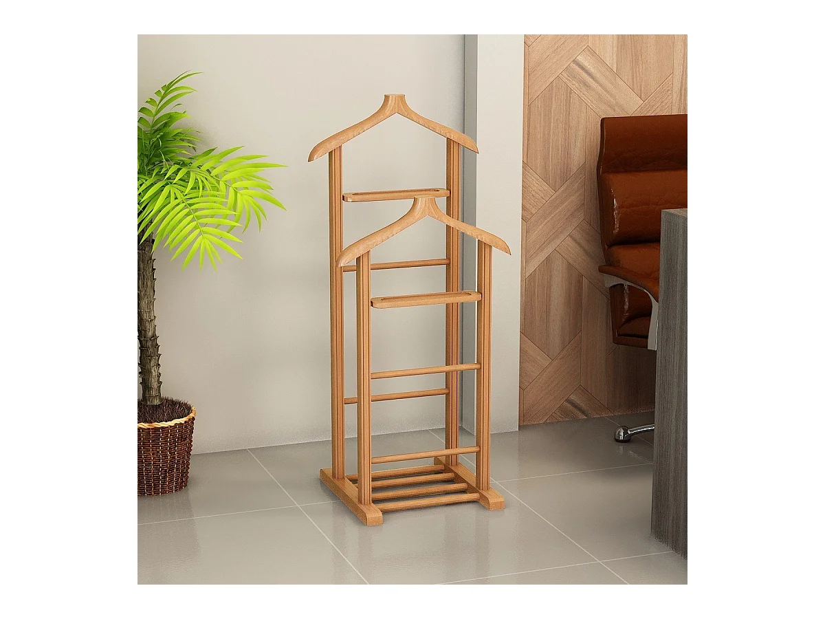 Valet de chambre en bois massif H120 cm - BETA