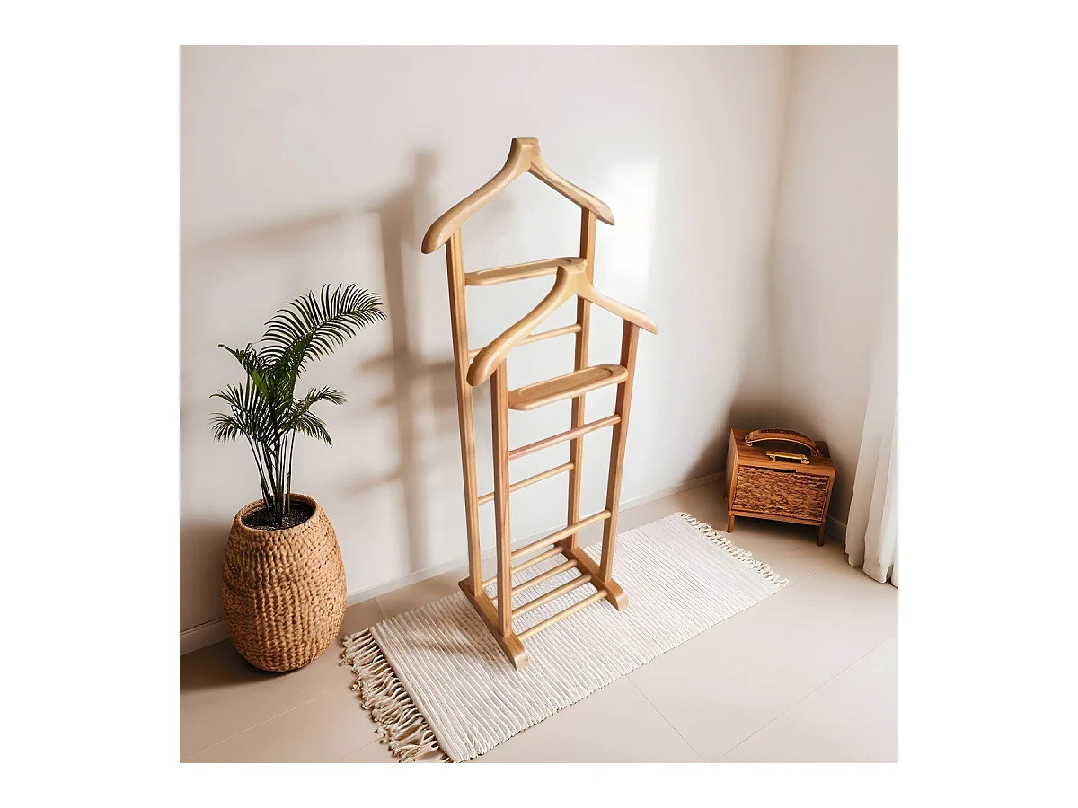 Valet de chambre en bois massif H120 cm - BETA