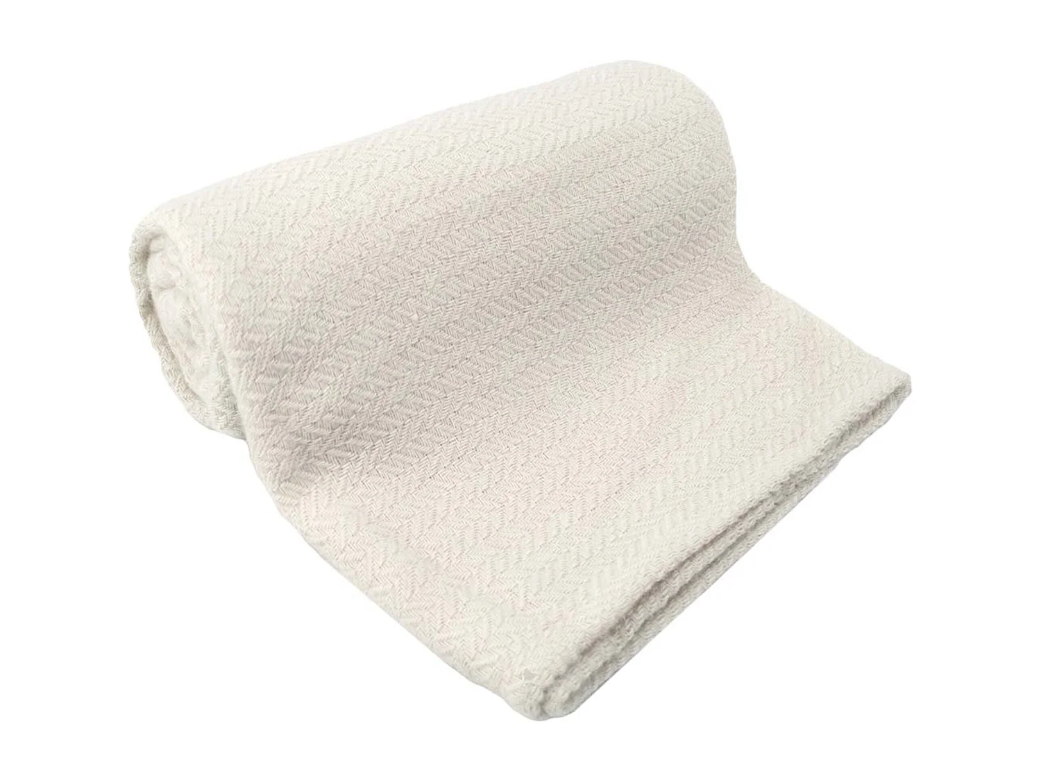 Plaid en laine et soie 120x180 cm HANOI beige naturel