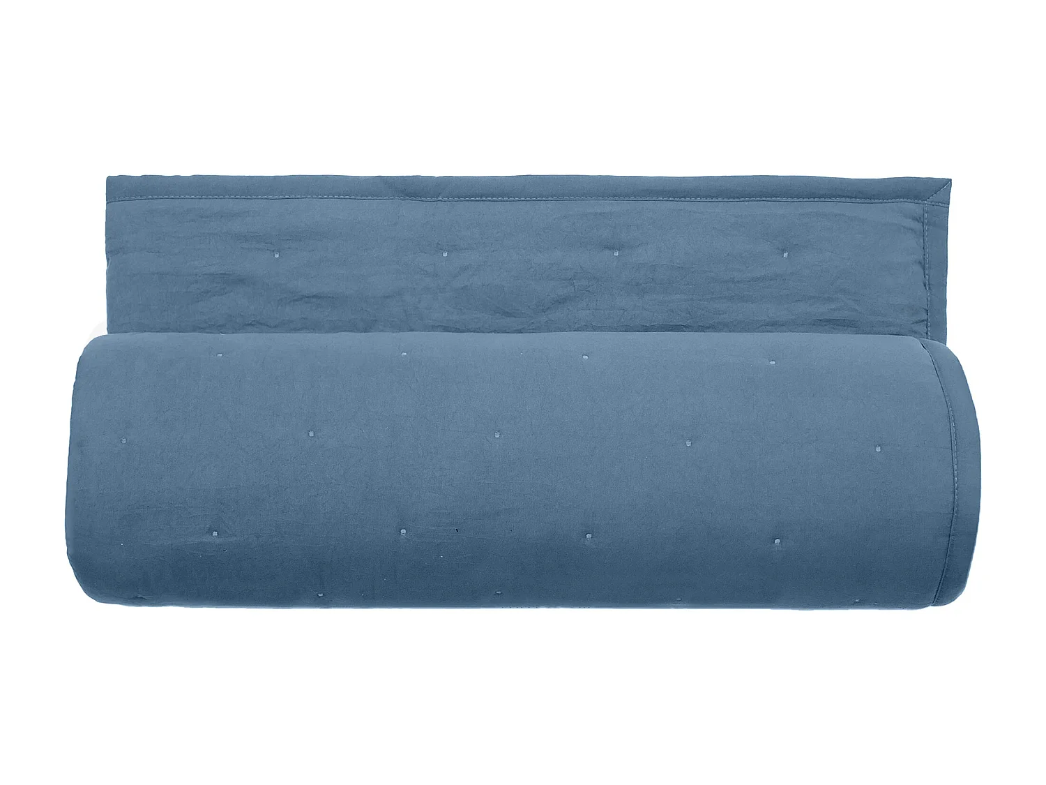 Plaid 150x200 cm CELESTE microfibre points brodés bleu orage