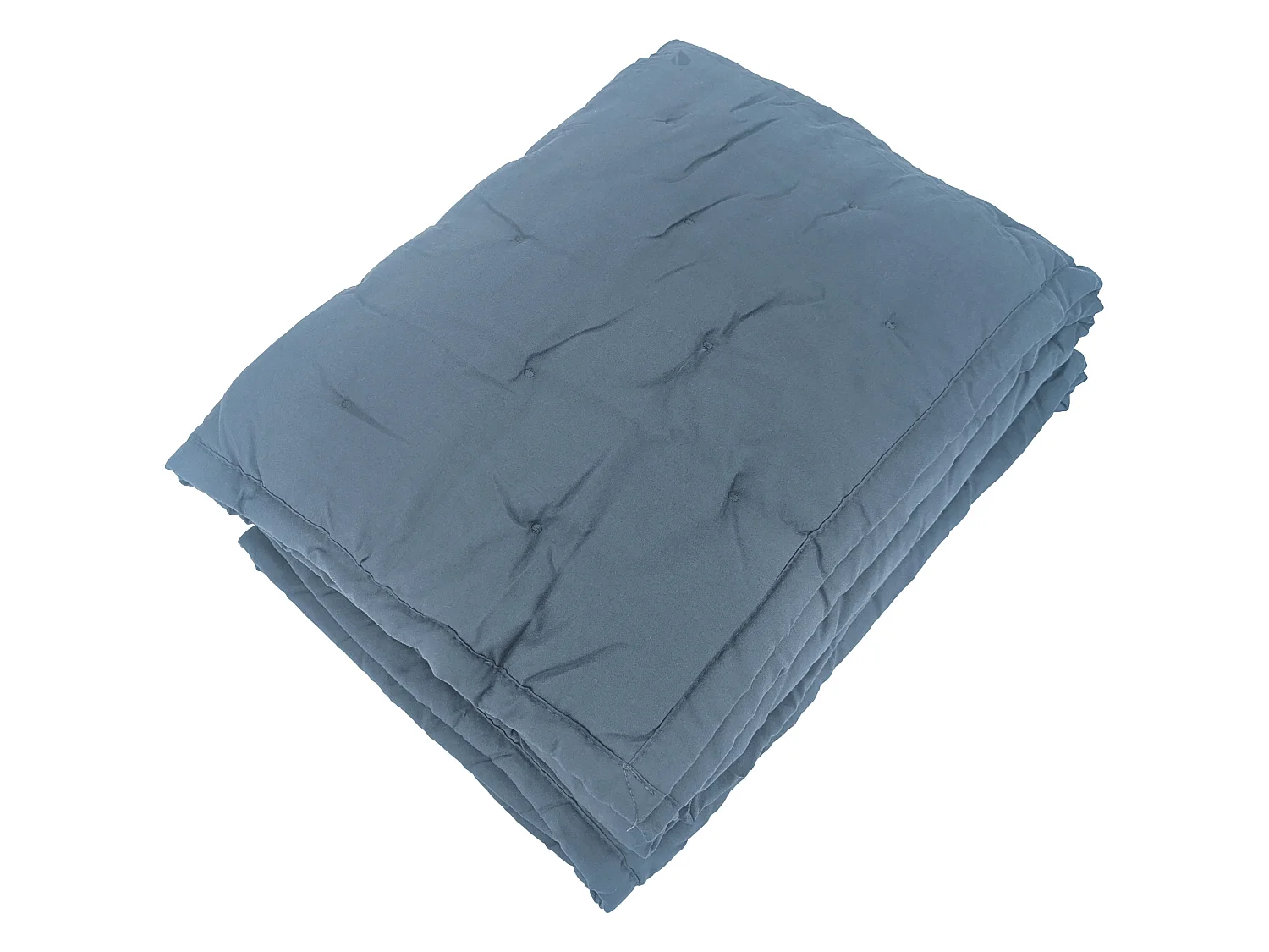 Plaid 150x200 cm CELESTE microfibre points brodés bleu orage