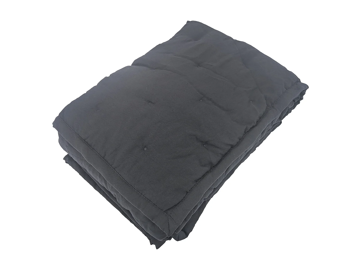 Plaid 150x200 cm CELESTE microfibre points brodés noir caviar