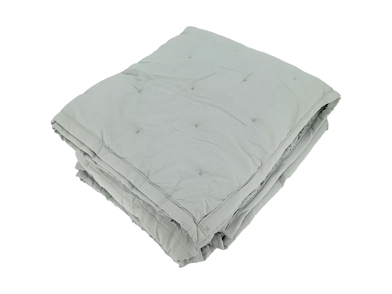 Plaid 150x200 cm CELESTE microfibre points brodés vert Lichen
