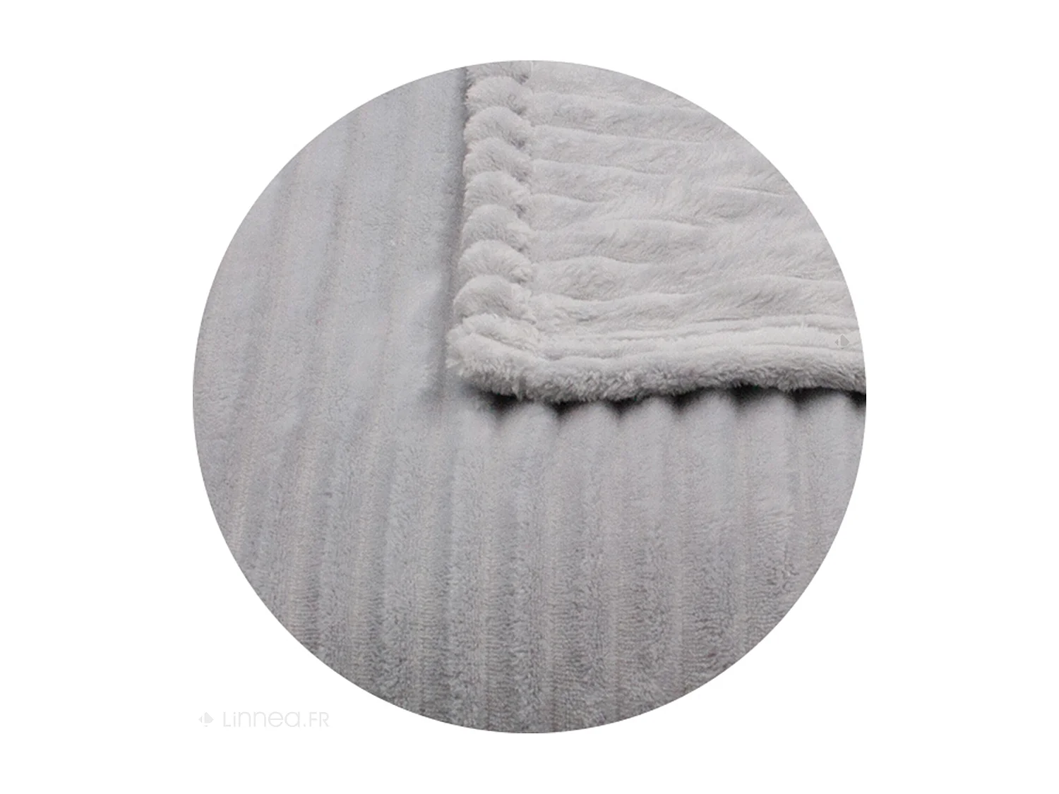 Plaid 100% polyester 150x200 cm microvelours DOLCE gris perle