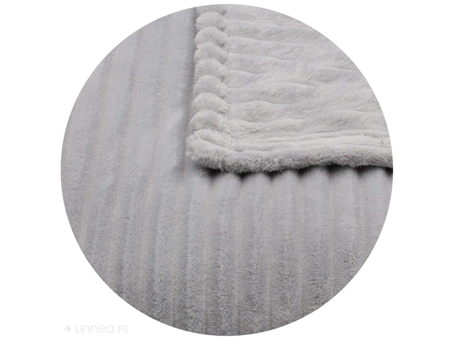 Plaid 100% polyester 150x200 cm microvelours DOLCE gris perle