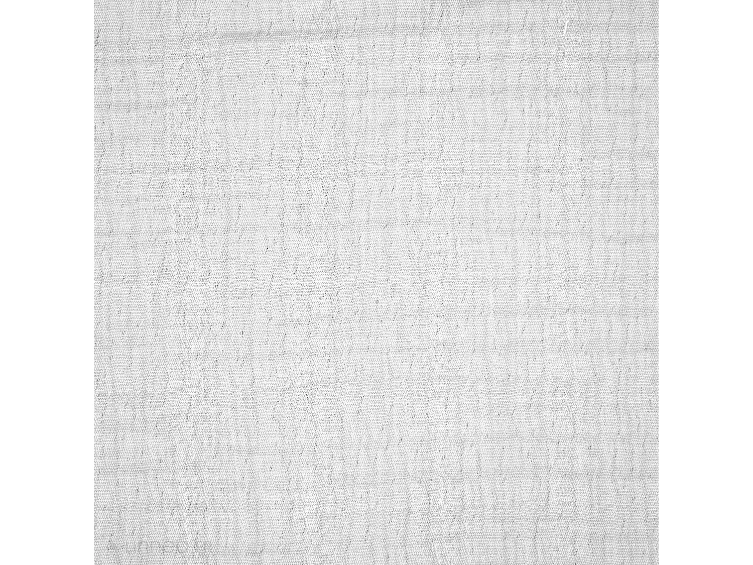 Plaid avec franges 125x180 cm BREHAT 100% gaze de coton blanc