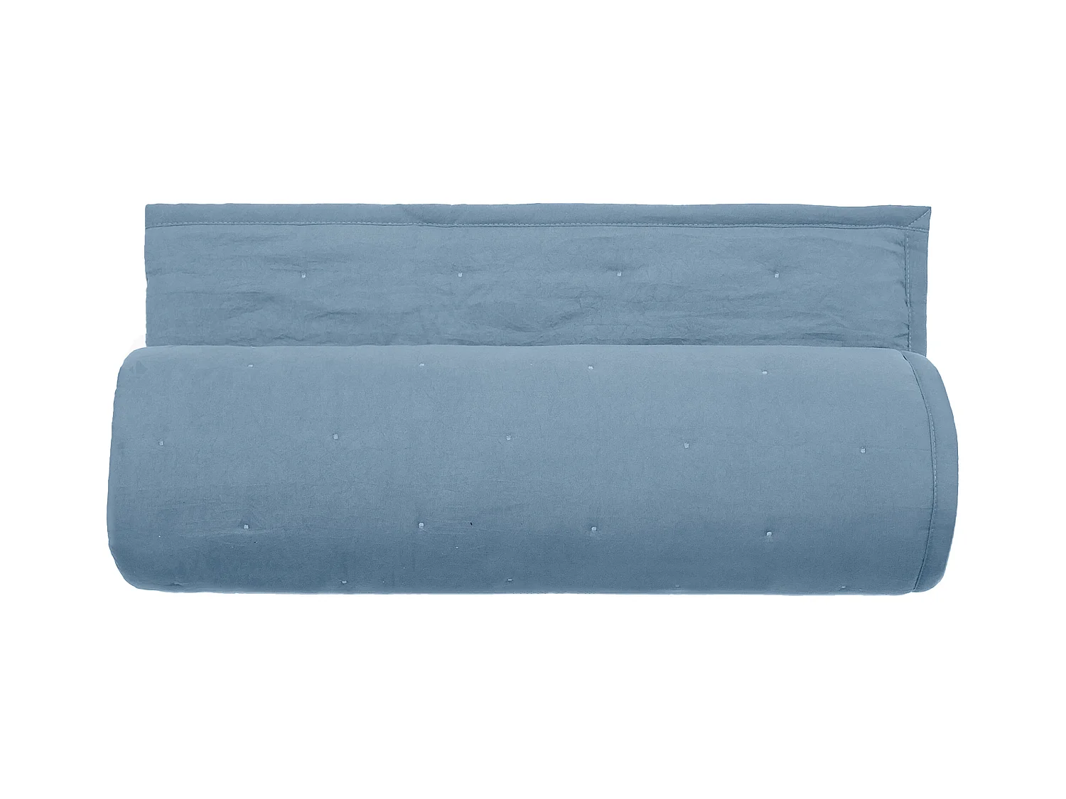 Plaid 150x200 cm CELESTE microfibre points brodés bleu Métal