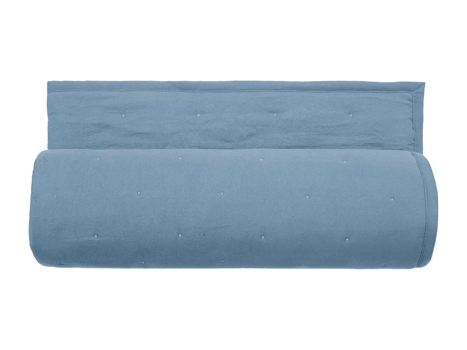 Plaid 150x200 cm CELESTE microfibre points brodés bleu Métal