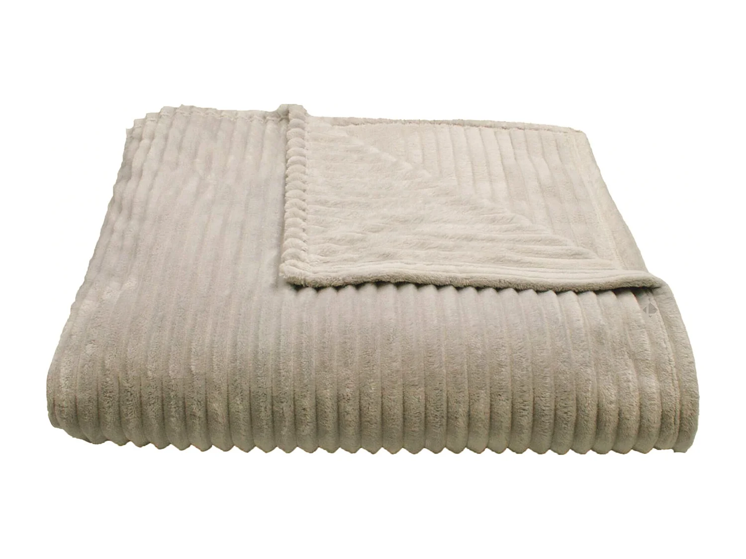 Plaid 100% polyester 150x200 cm microvelours DOLCE marron sable
