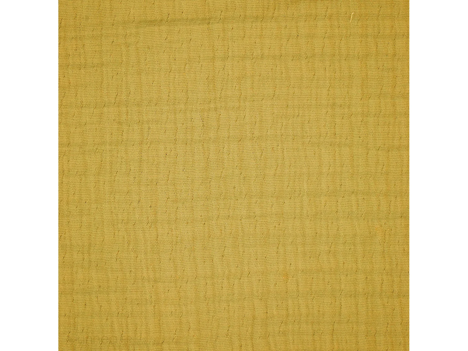Plaid avec franges 125x180 cm BREHAT 100% gaze de coton jaune miel