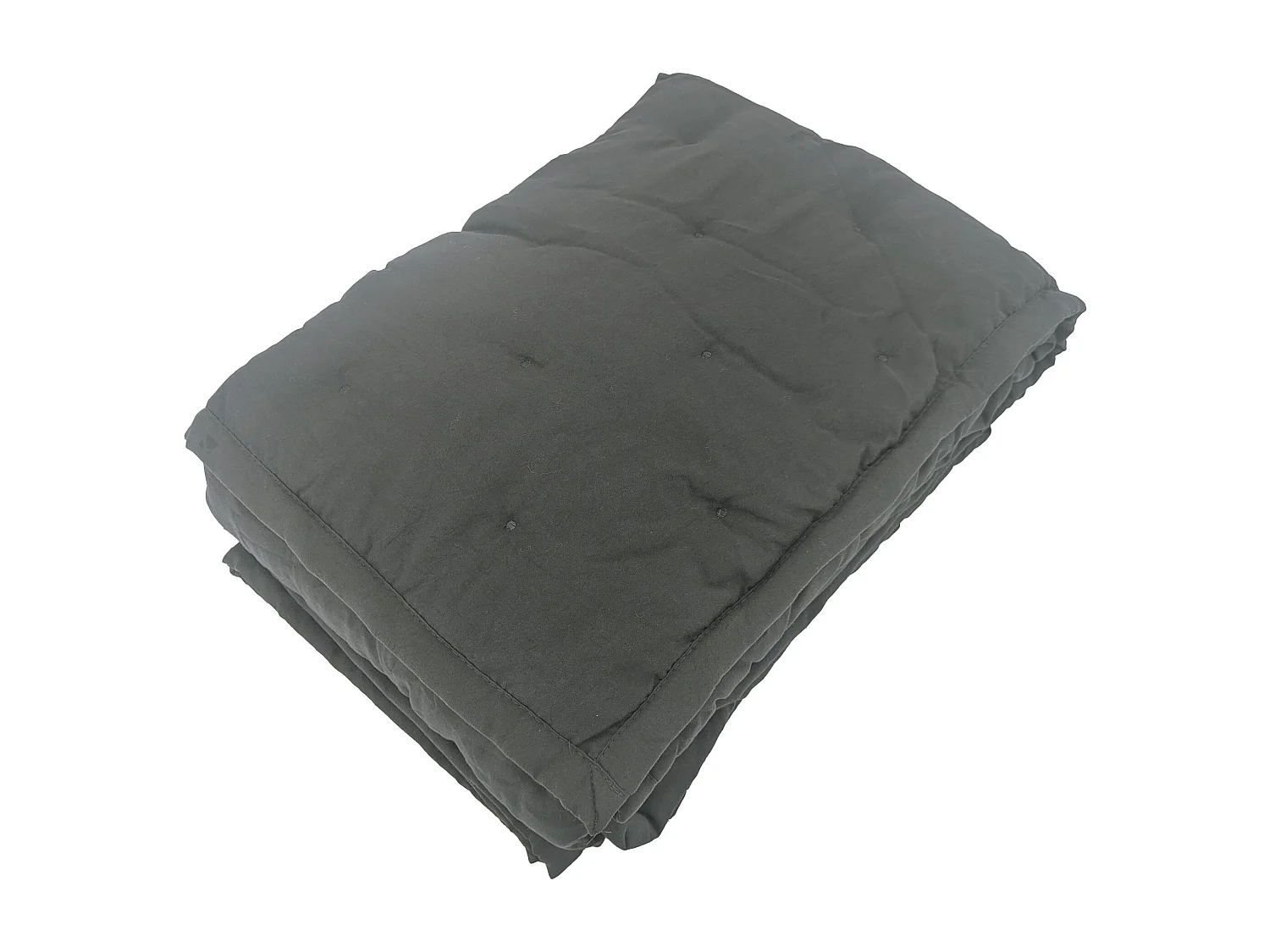 Plaid 150x200 cm CELESTE microfibre points brodés gris Anthracite