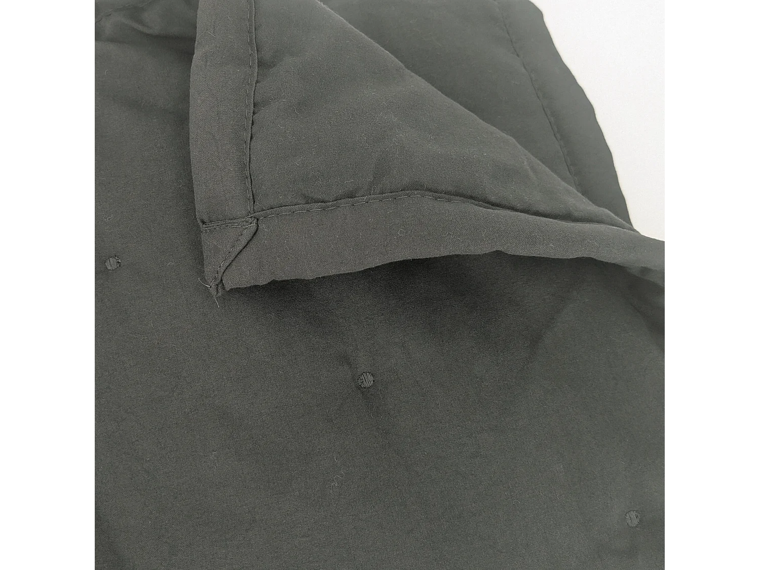 Plaid 150x200 cm CELESTE microfibre points brodés gris Anthracite