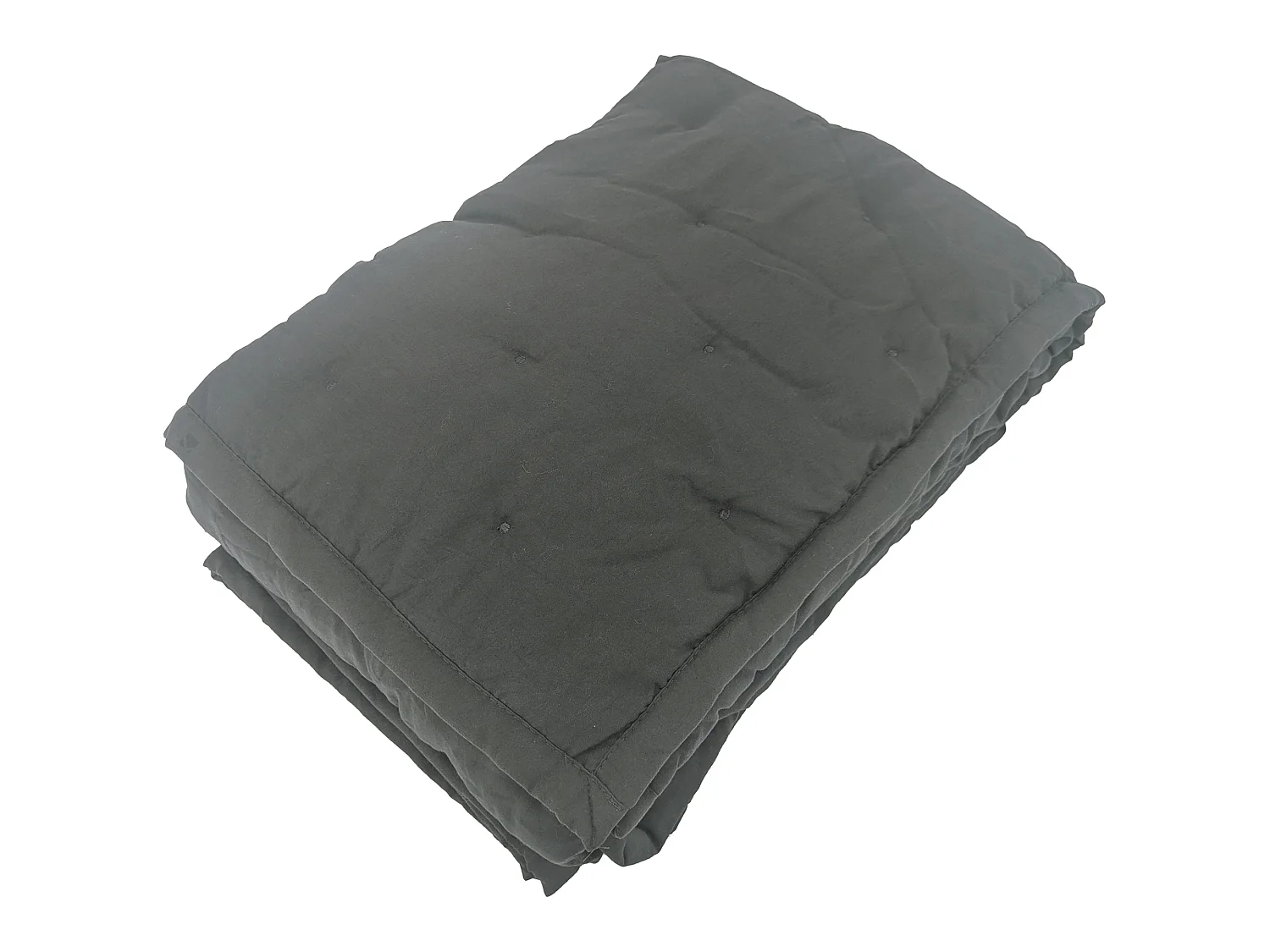 Plaid 150x200 cm CELESTE microfibre points brodés gris Anthracite