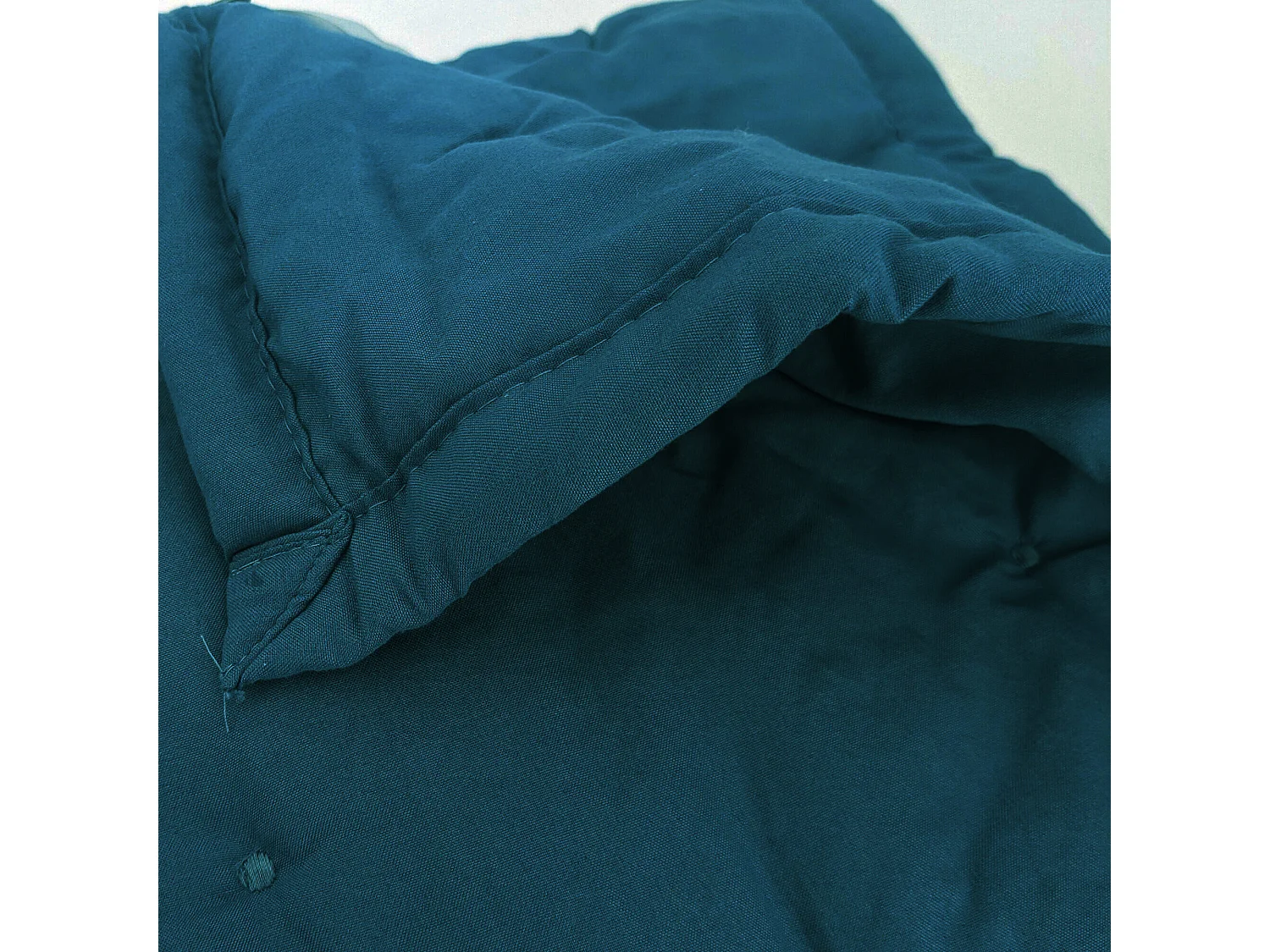 Plaid 150x200 cm CELESTE microfibre points brodés bleu Geai