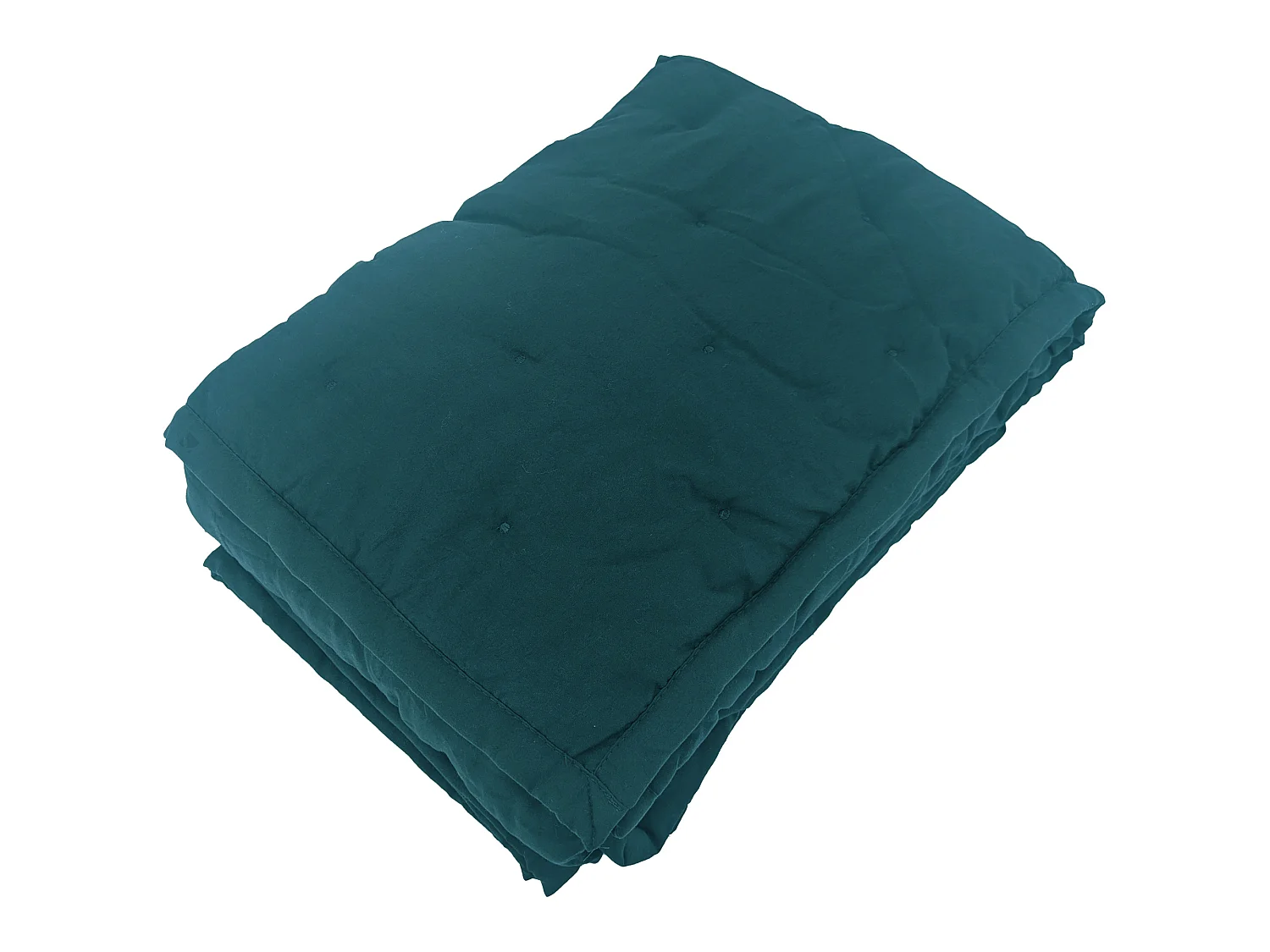 Plaid 150x200 cm CELESTE microfibre points brodés bleu Geai
