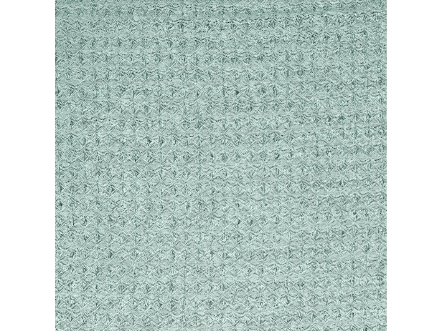 Jeté de canapé à franges gaufré 120x150 cm collection LAURY Vert Sauge