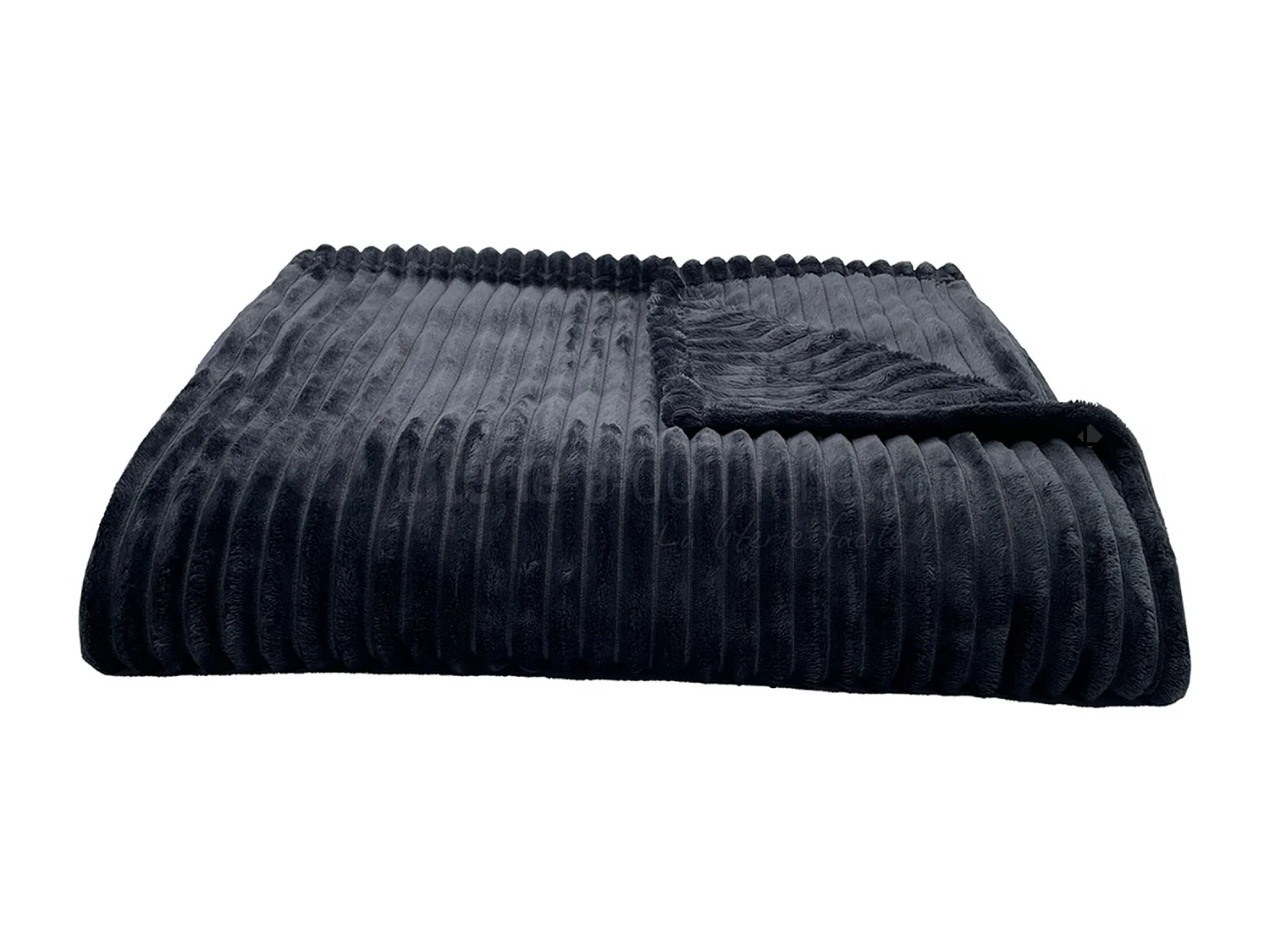 Plaid 100% polyester 150x200 cm microvelours DOLCE gris acier