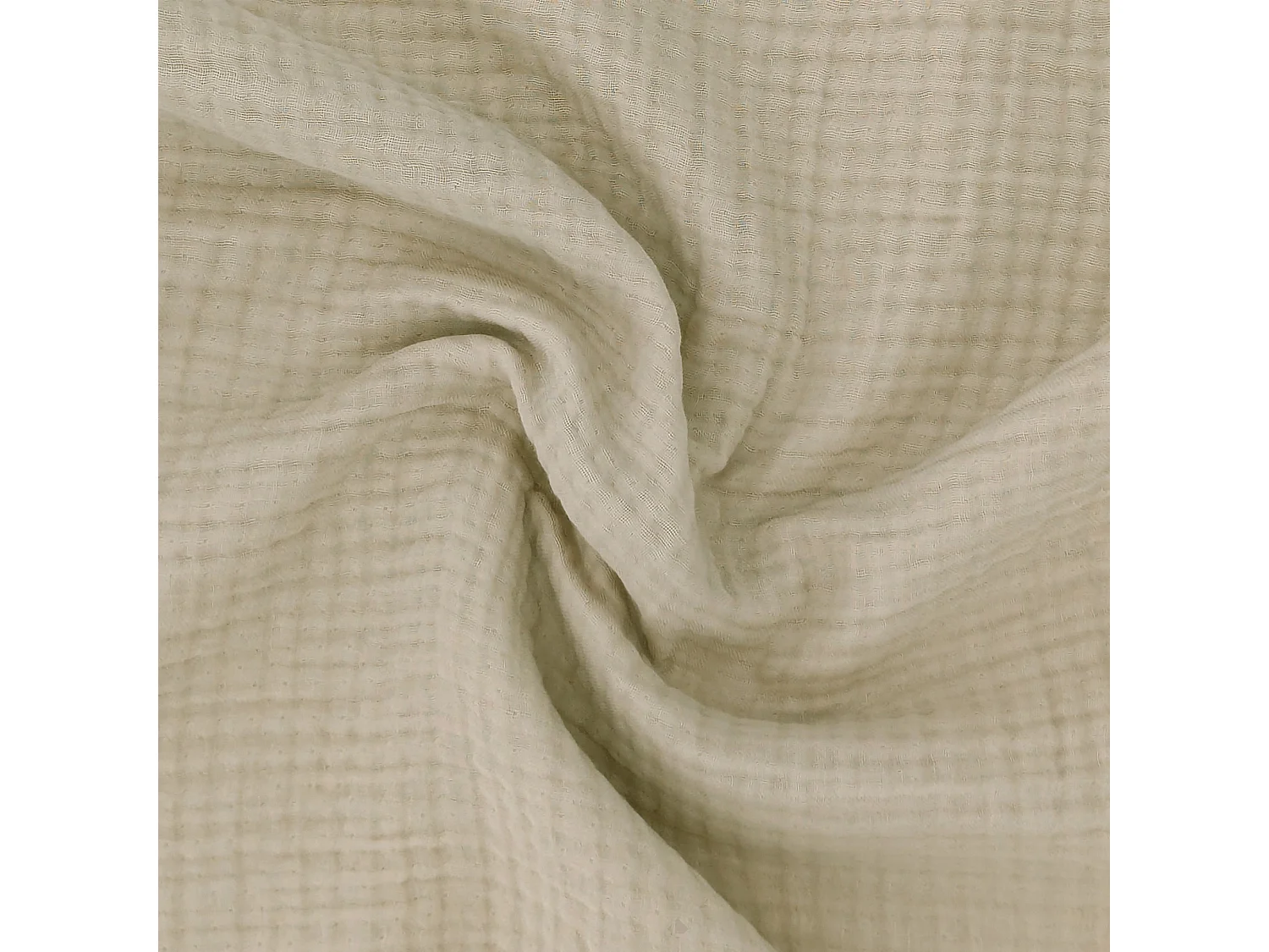 Plaid 180x240 cm en mousseline de coton collection PAROS beige chanvre