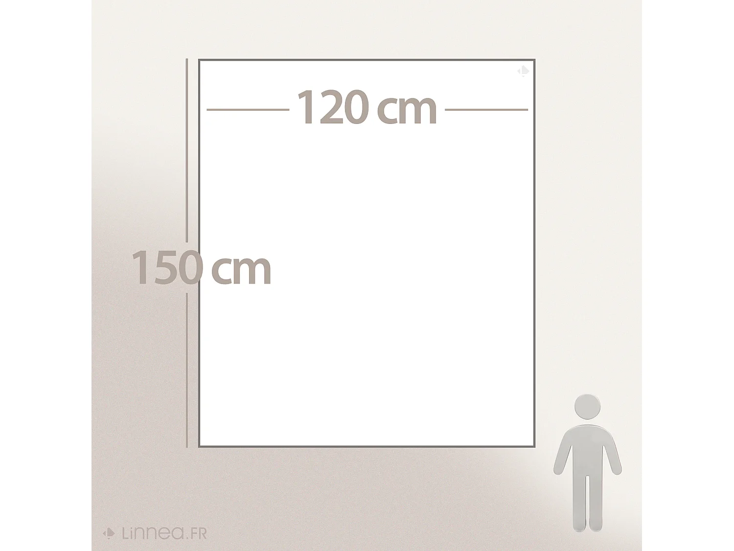 Plaid 120x150 cm collection ECLOSION gaze de coton blanc craie