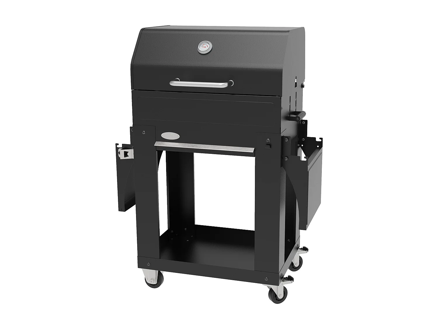 Barbecue au charbon de bois MICONOS IMOR - Couvercle, grille et plancha - Fumoir - Foyer réglable en hauteur