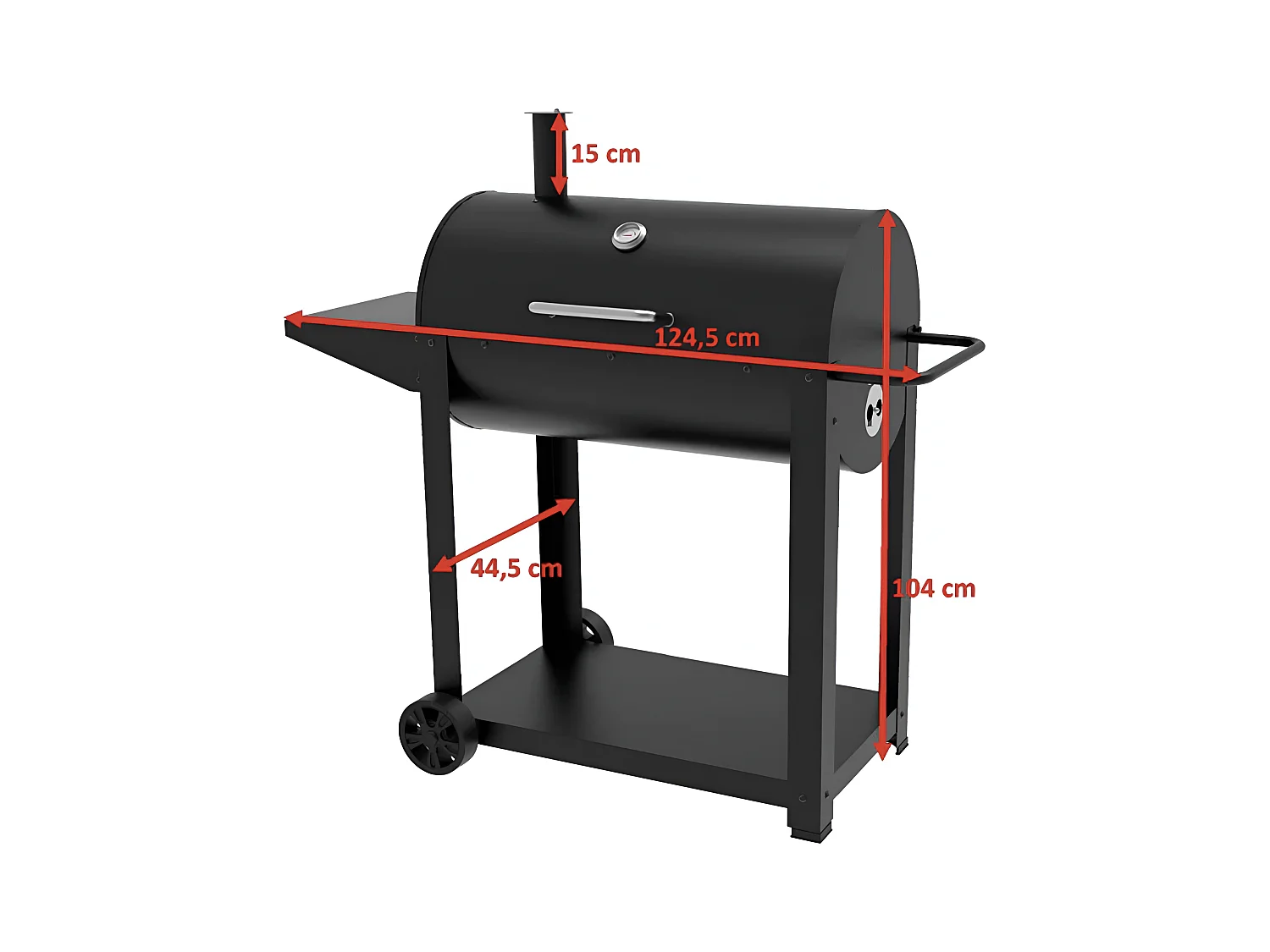 Barbecue au charbon Dallas avec fonction fumoir