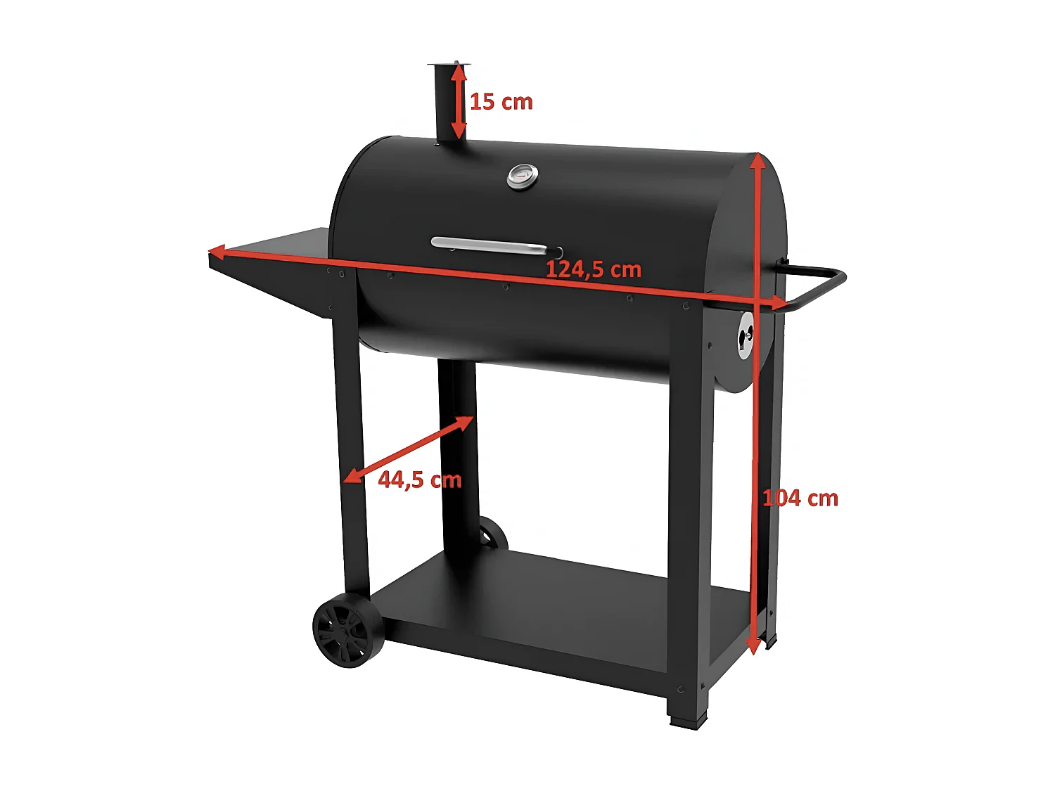 Barbecue au charbon Dallas avec fonction fumoir