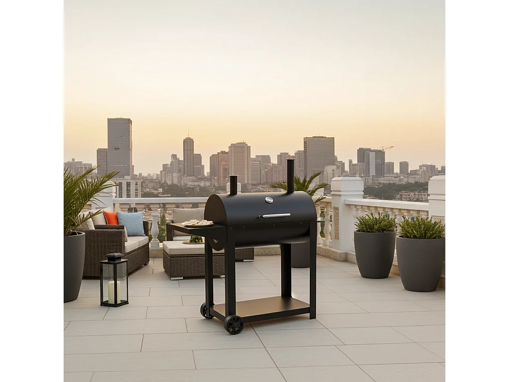 Barbecue au charbon Dallas avec fonction fumoir
