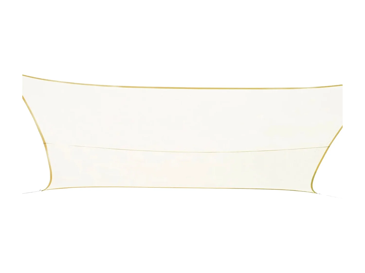 Voile d’ombrage rectangulaire 4 x 3 m Crème - Anti-UV 90% - PE 180g/m²