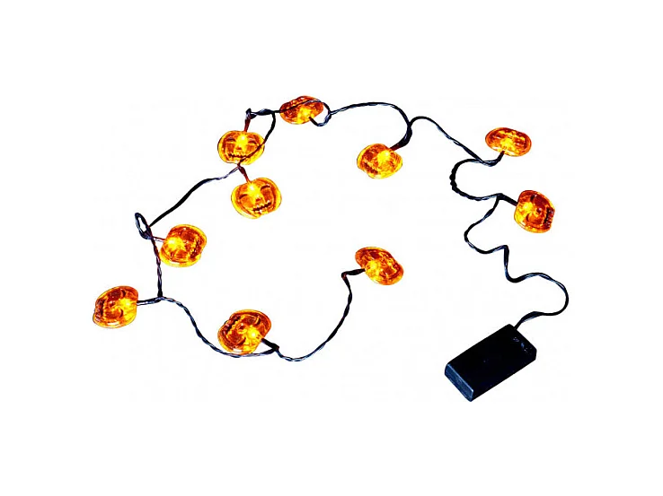 Guirlande LED Citrouille 150 cm, Orange
