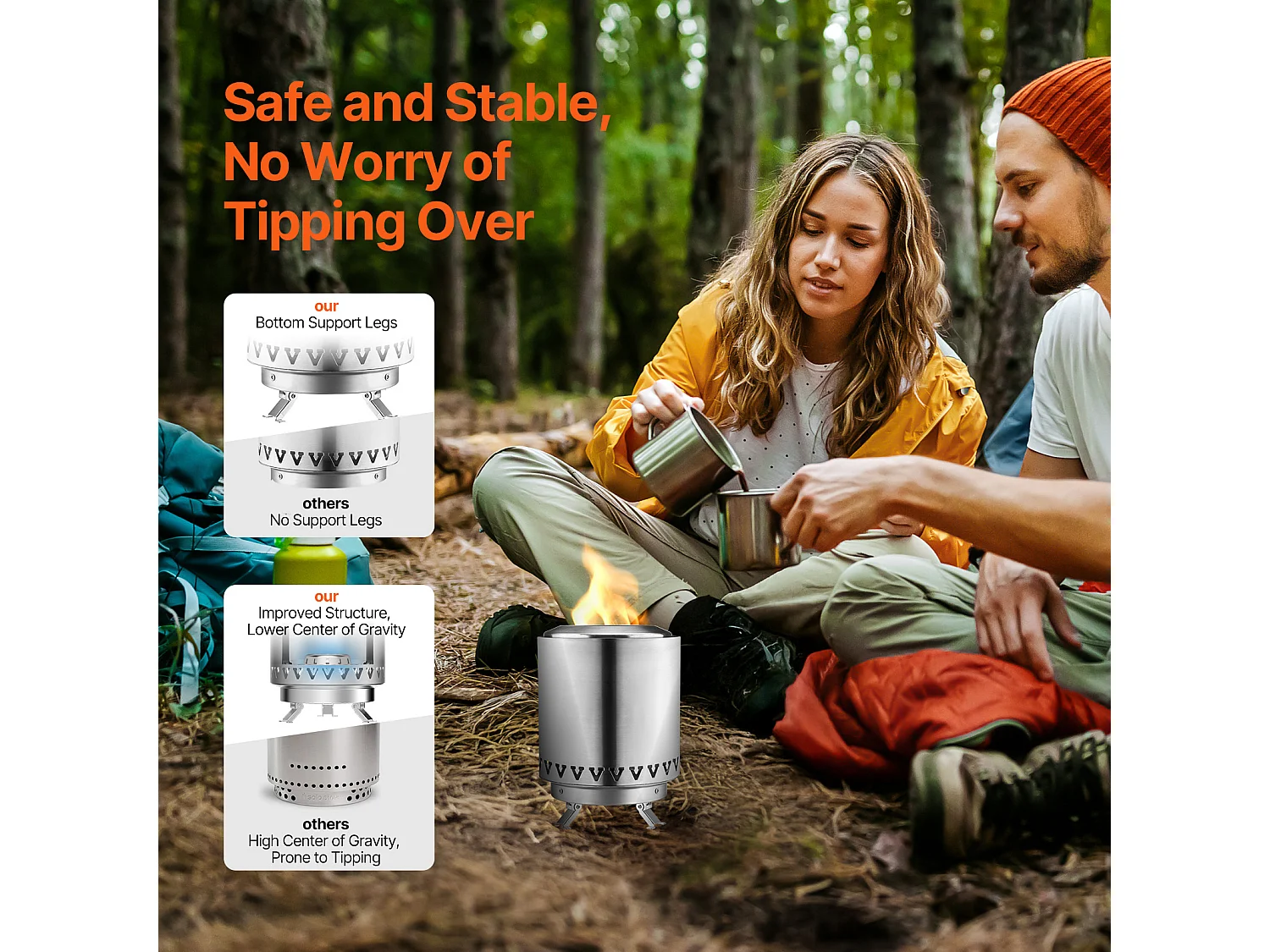 Tuinvuurschaal, SucceBuy Tafelvuurschaal 15 cm van RVS Zilver - Binnen-/Buitengebruik