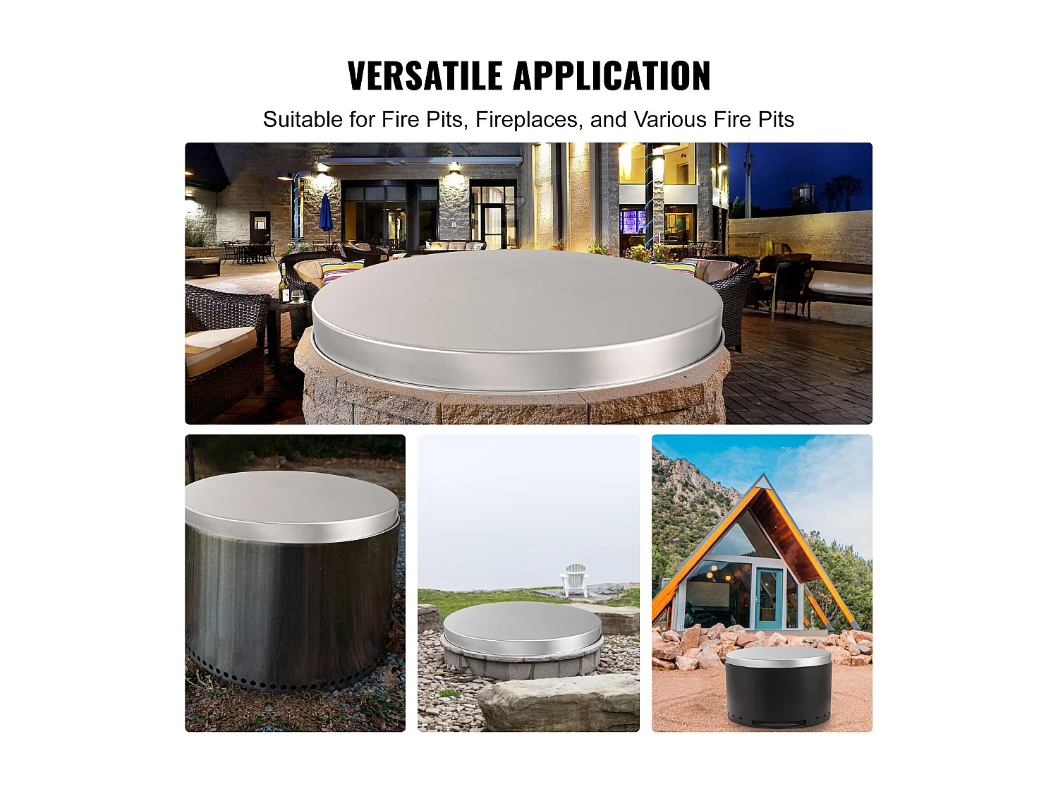 Copertura Protetiva Robusta per Anello per Fuoco SucceBuy, 508 mm, Parascintille per Fuoco a Legna all'Aperto