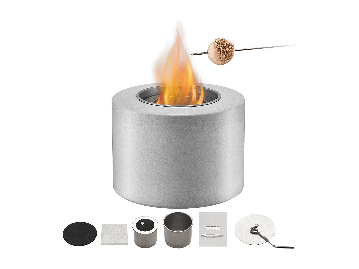 Hojalis Braciere Da Tavolo Senza Fumo - Portatile In Acciaio Inox Per Campeggio, Giardino E Picnic