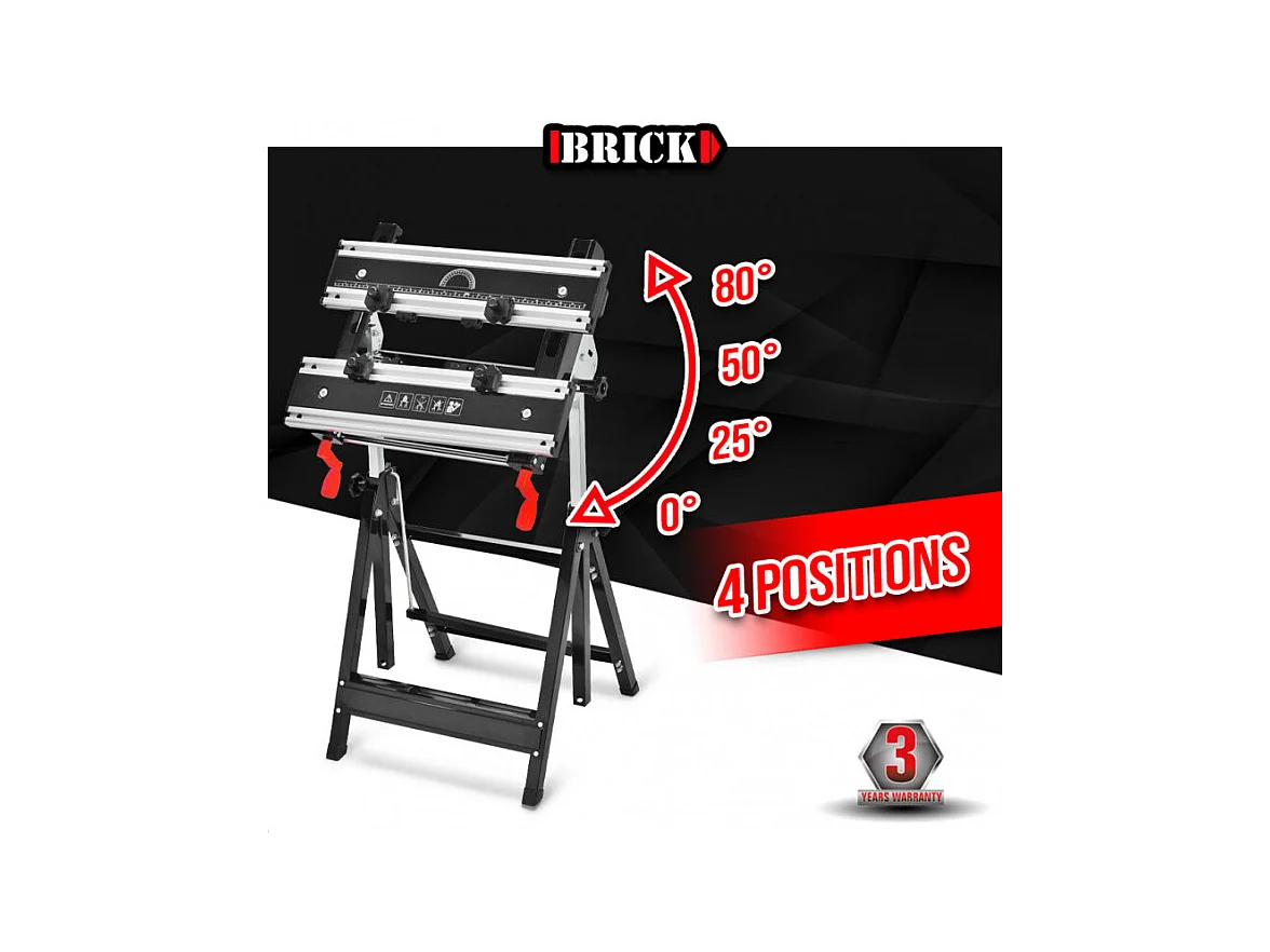 Telescopische metalen werkbank Brick - 60 x 58 x (77-107) cm