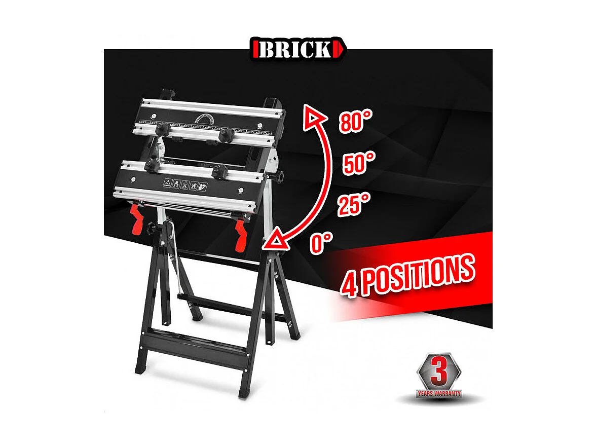 Établi télescopique métallique Brick - 60 x 58 x (77-107) cm