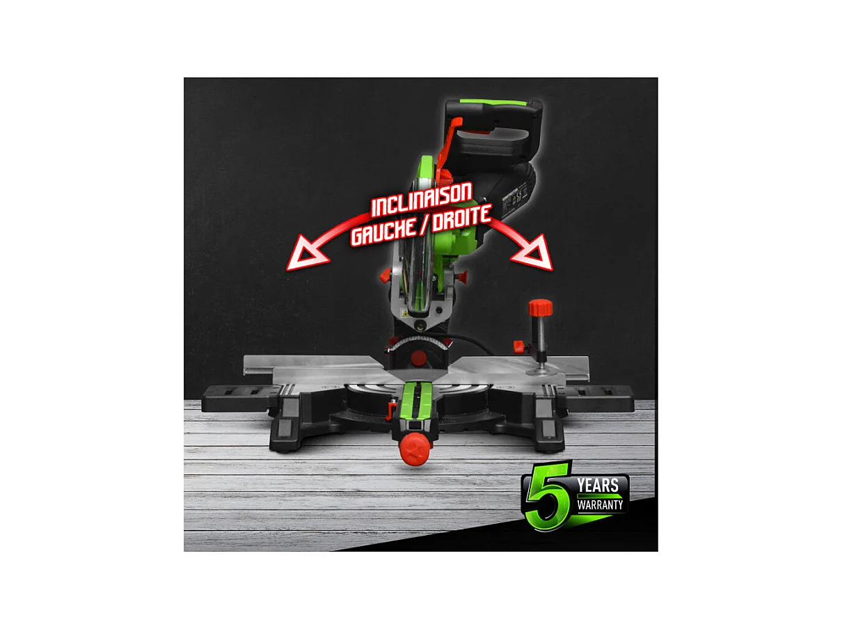 Scie à onglets radiale Constructor - 1800 W - 210 mm - Double inclinaison - Laser