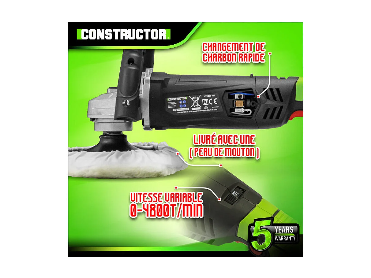 Polisseuse Constructor 1200 W - 180 mm