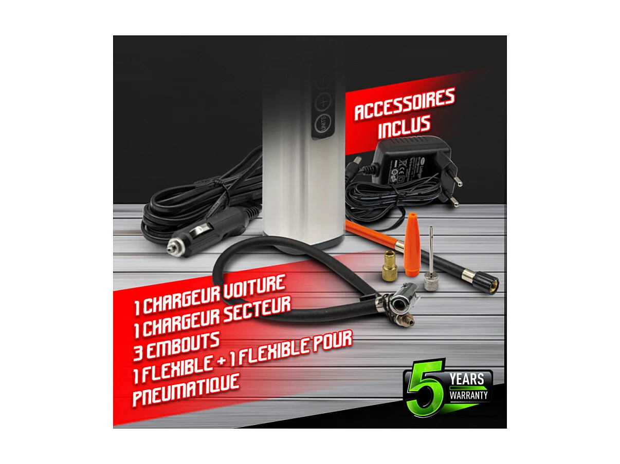 Compresseur Rechargeable 12V Constructor + Accessoires