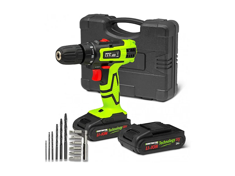Perceuse-visseuse Constructor 20V Lithium 2 batteries