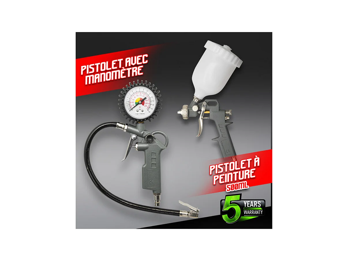 Kit d'accessoires 5 pcs pour compresseur - Constructor