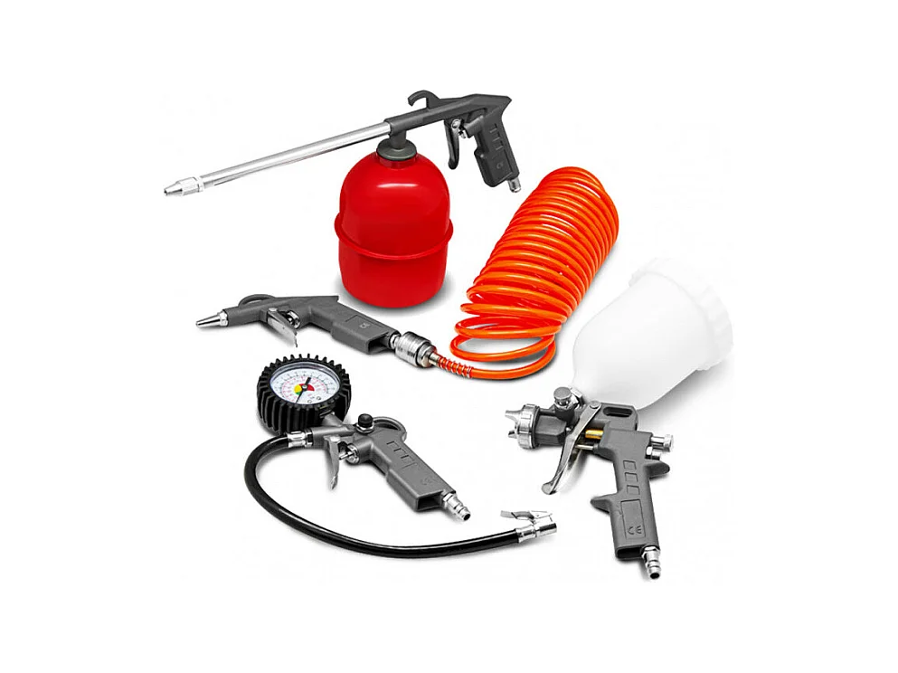 Kit met 5 accessoires voor compressor - Constructor