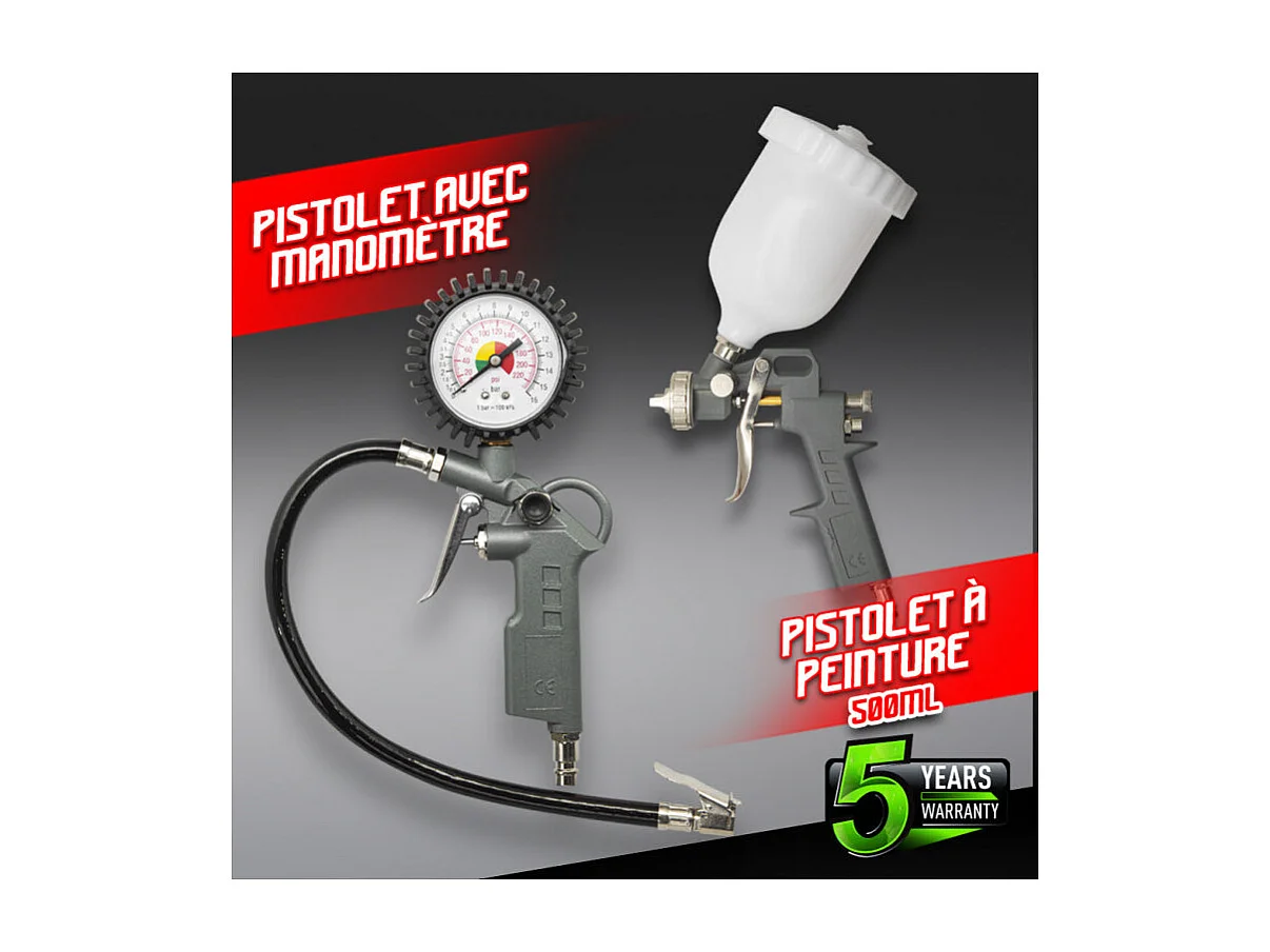 Kit d'accessoires 5 pcs pour compresseur - Constructor