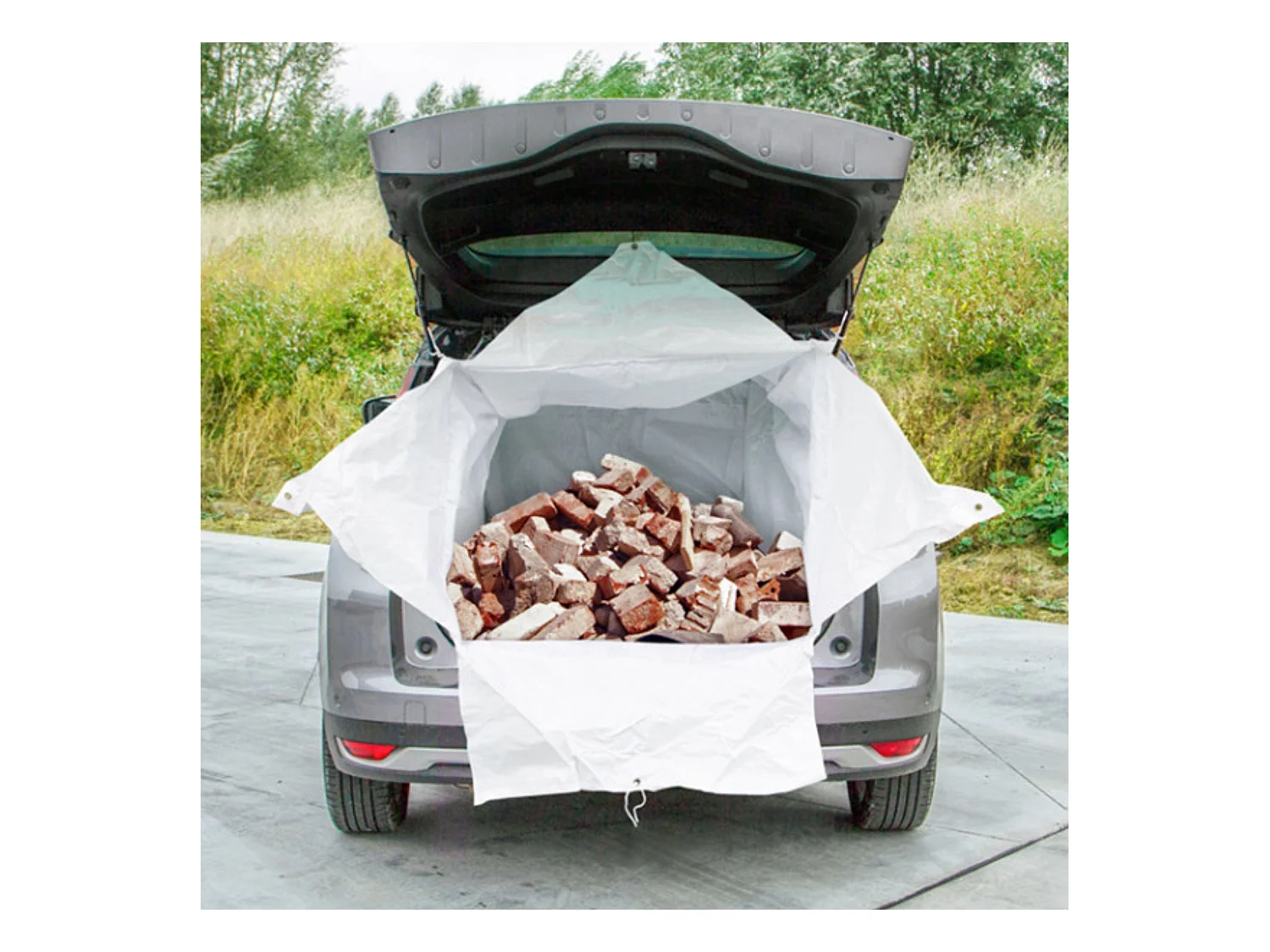 Sac de coffre universel 1100 L pour gravats, bûches et déchets