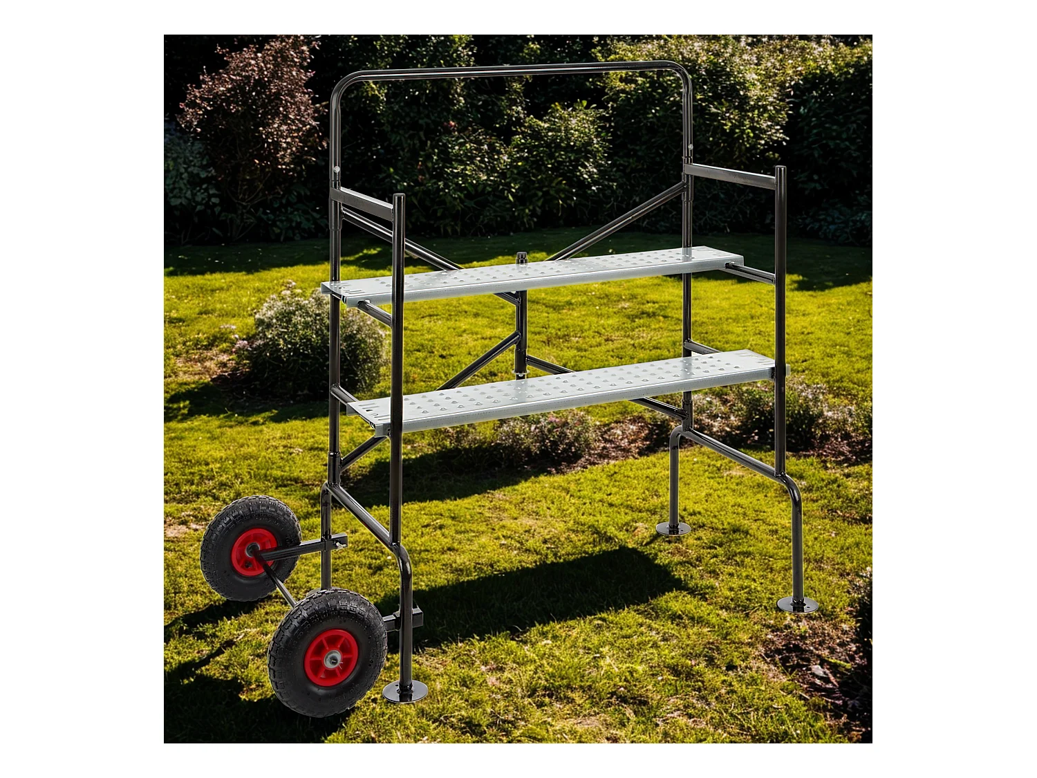 Échafaudage domestique pliable pour jardin – Hauteur max. 2,80 m, plateforme réglable